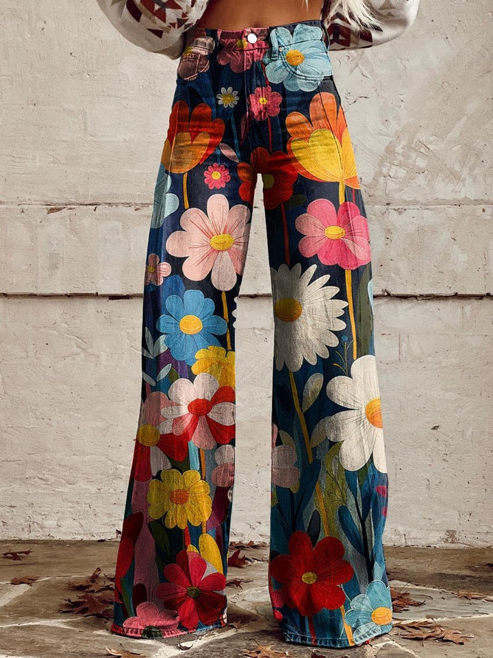 Léna – Floral Wide-Leg Trousers