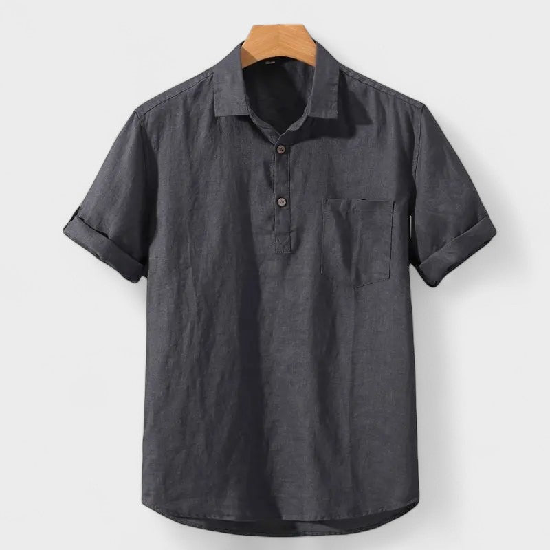 Kaj – Linen Polo Shirt