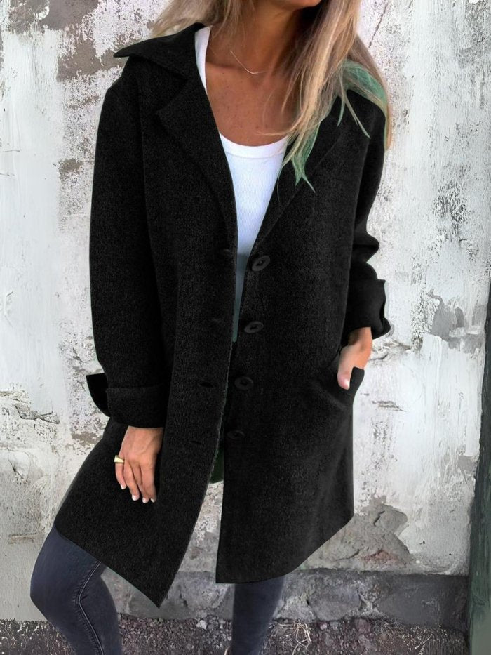 Tessa – Elegant Button Coat