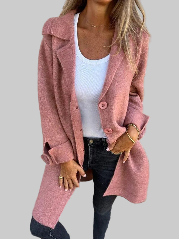 Tessa – Elegant Button Coat