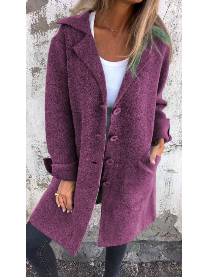 Tessa – Elegant Button Coat