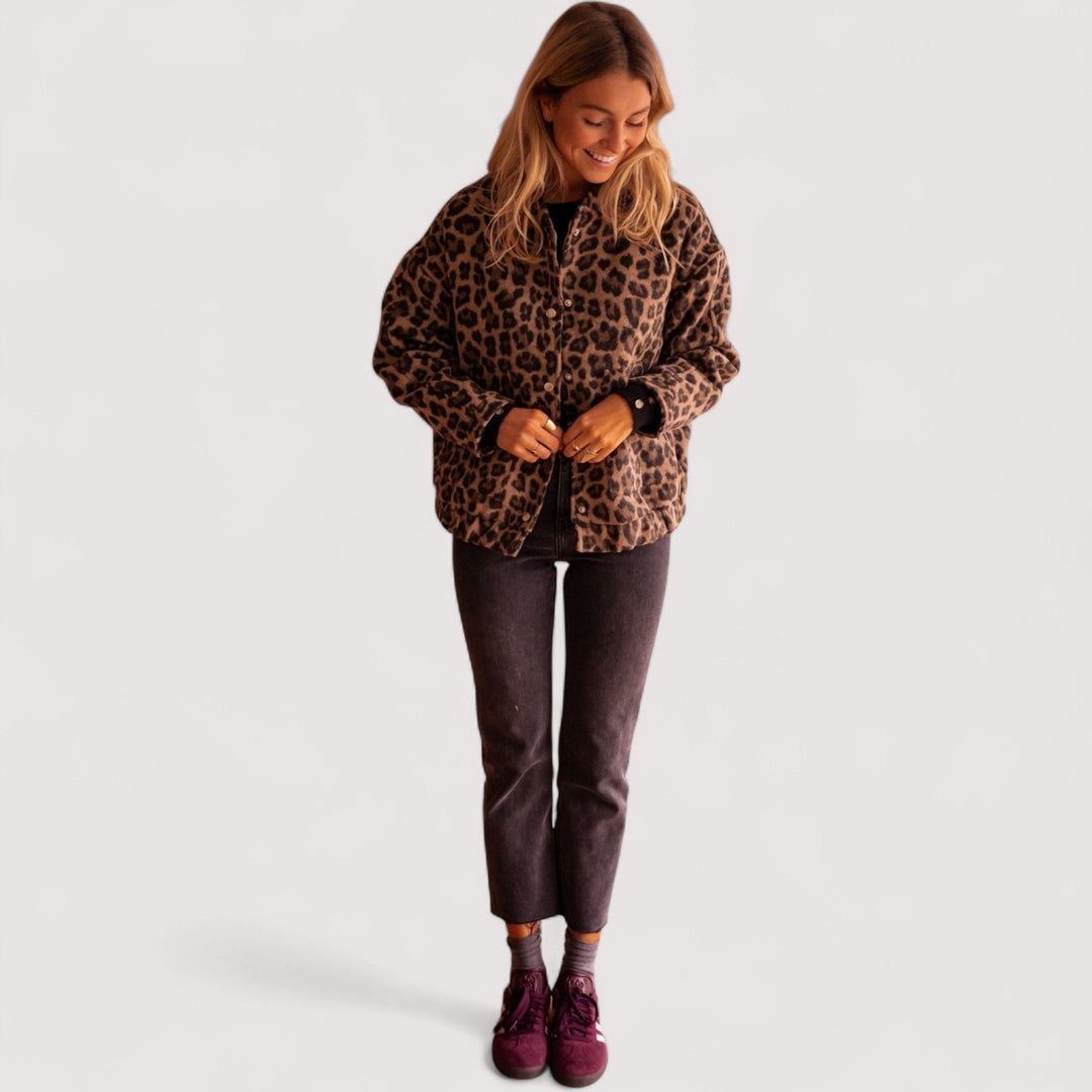 Paulina – Trendy Leopard-Print Jacket