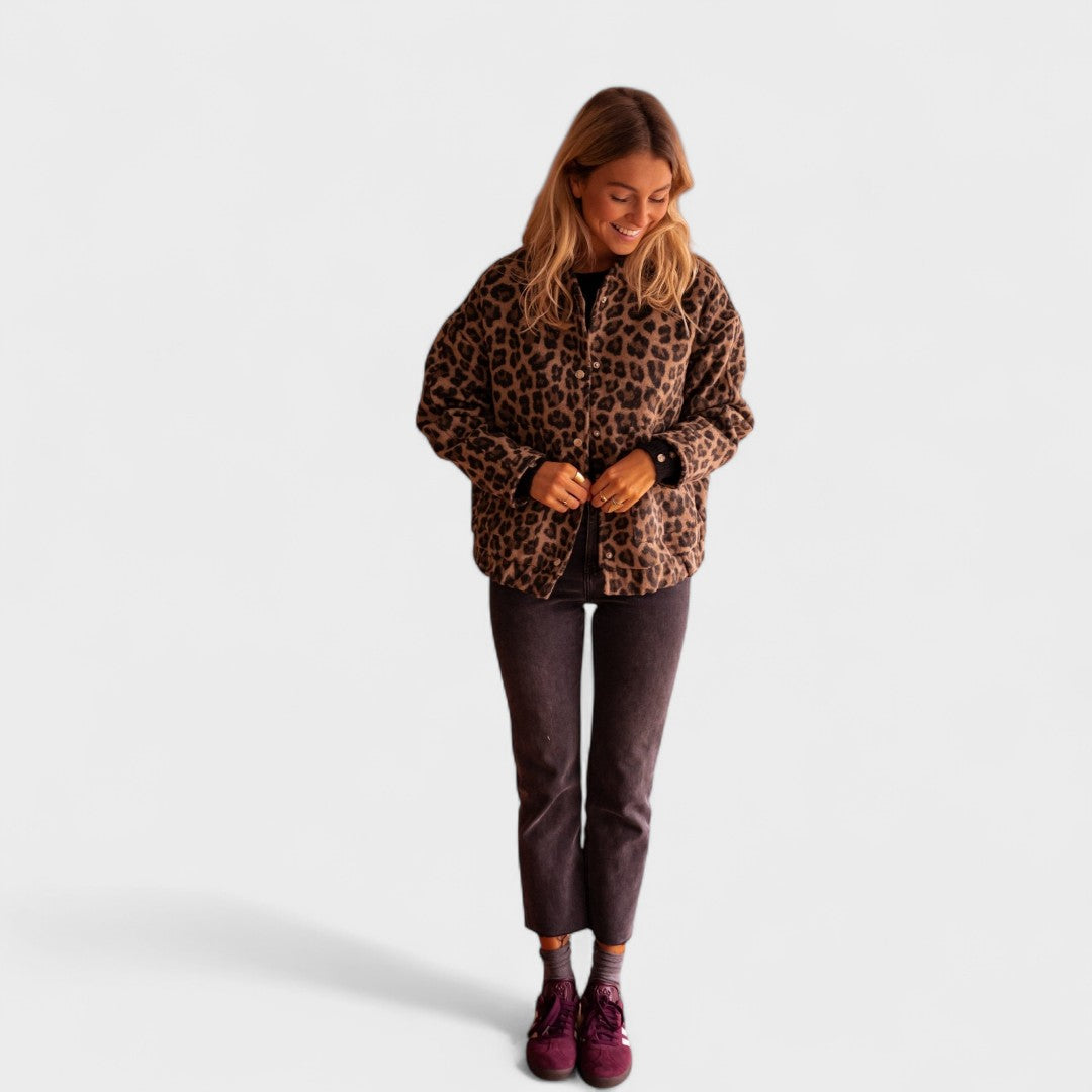 Tena – Leopard-Print Autumn Jacket