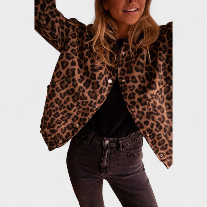 Tena – Leopard-Print Autumn Jacket