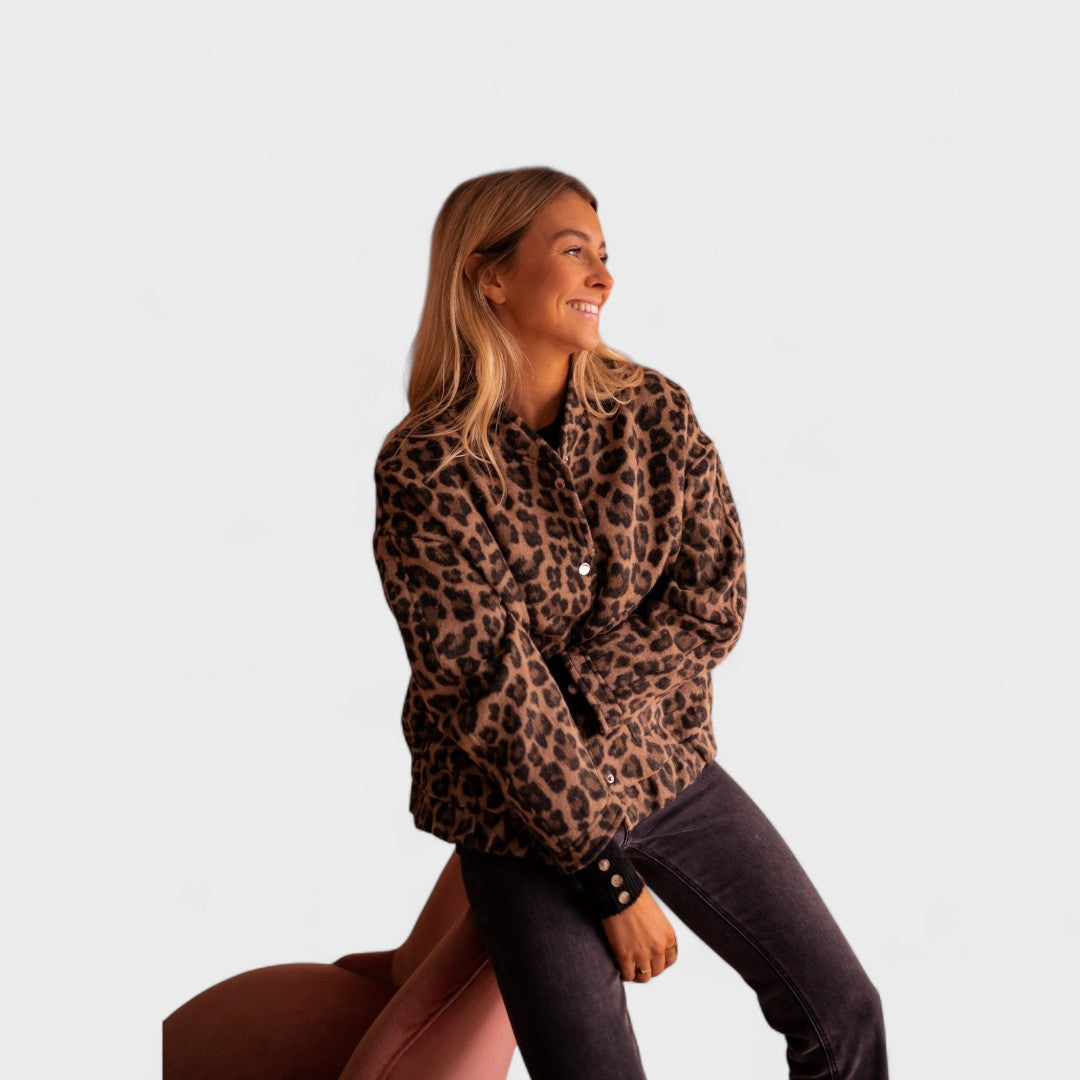 Tena – Leopard-Print Autumn Jacket