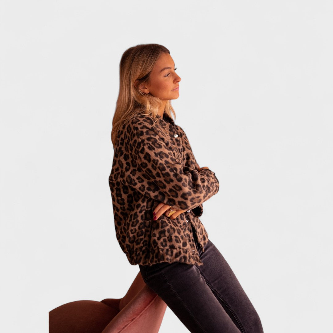 Tena – Leopard-Print Autumn Jacket