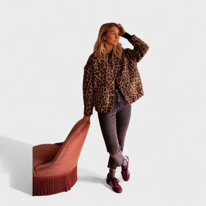 Tena – Leopard-Print Autumn Jacket