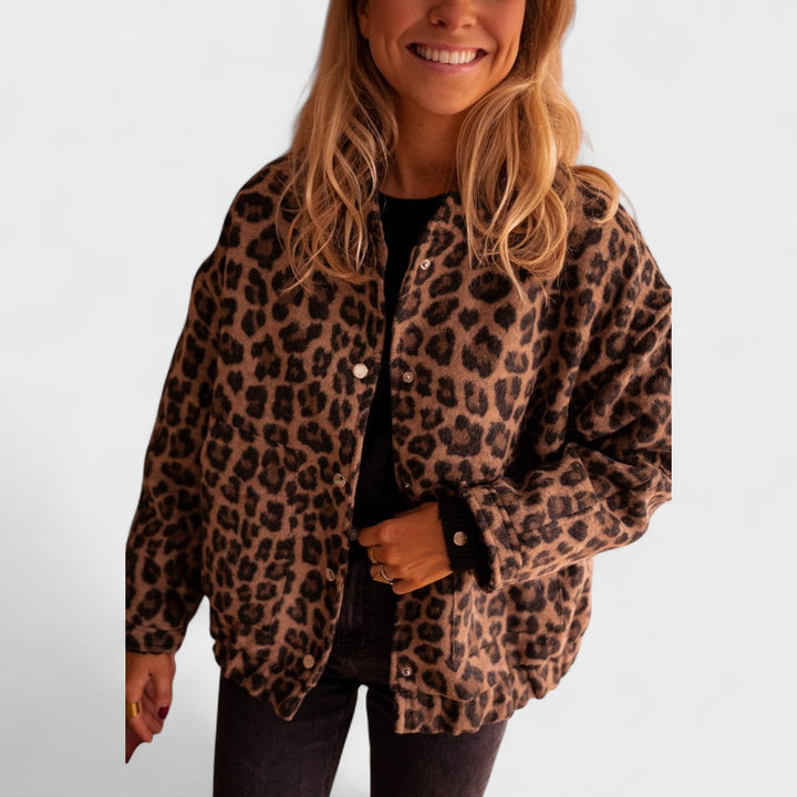 Tena – Leopard-Print Autumn Jacket