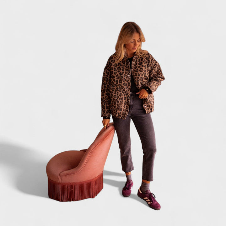Tena – Leopard-Print Autumn Jacket