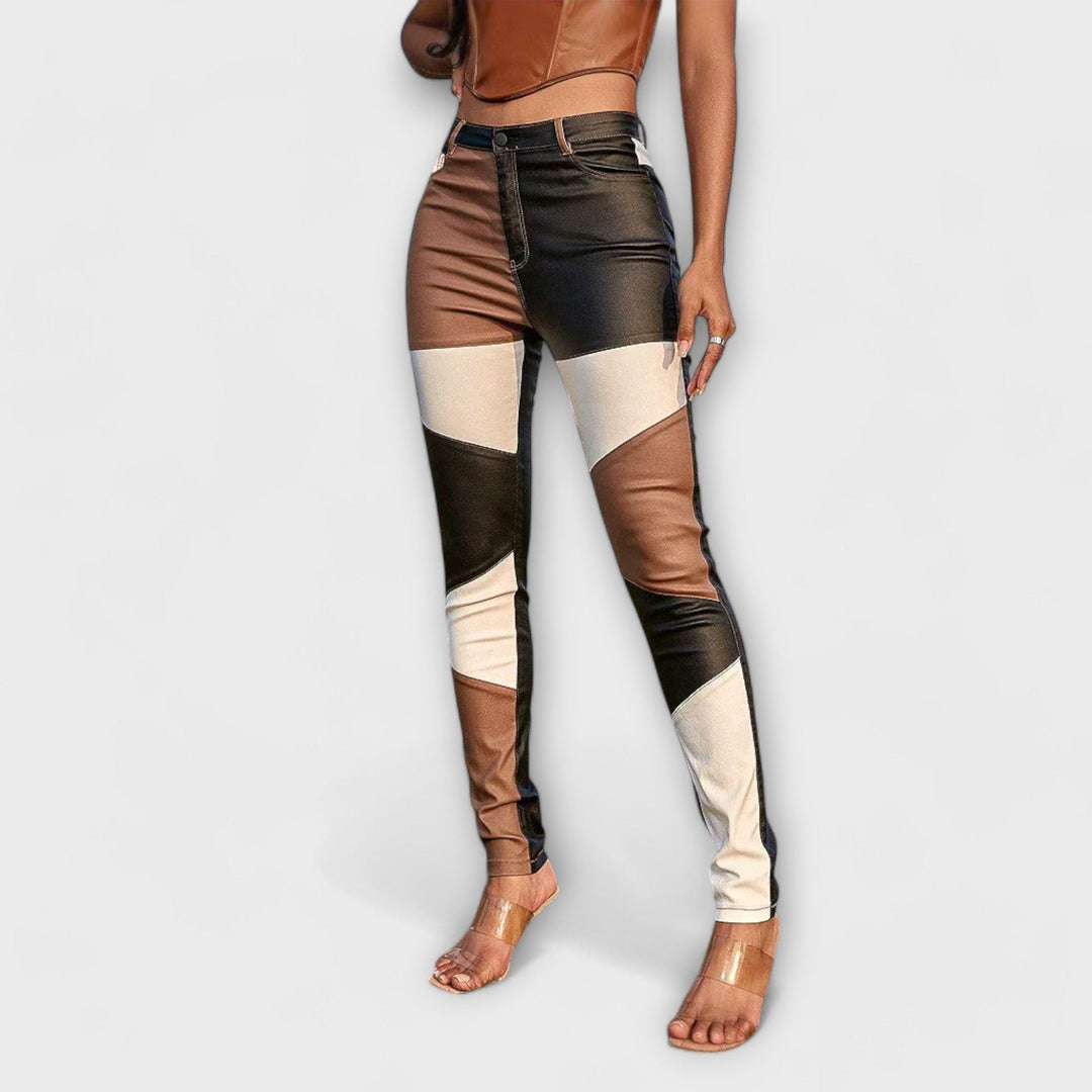 Meadhbh – Slim Patchwork Trousers