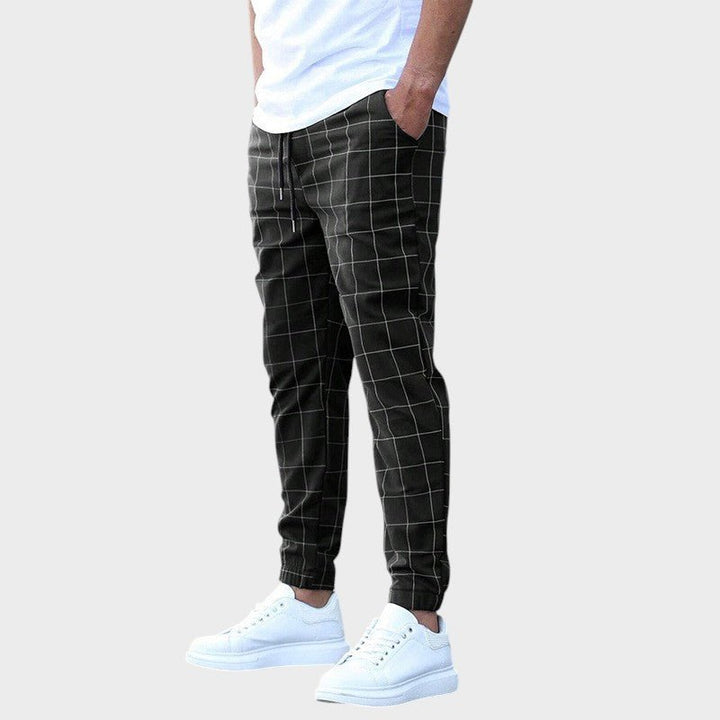 Mikkel – Stylish Checked Joggers