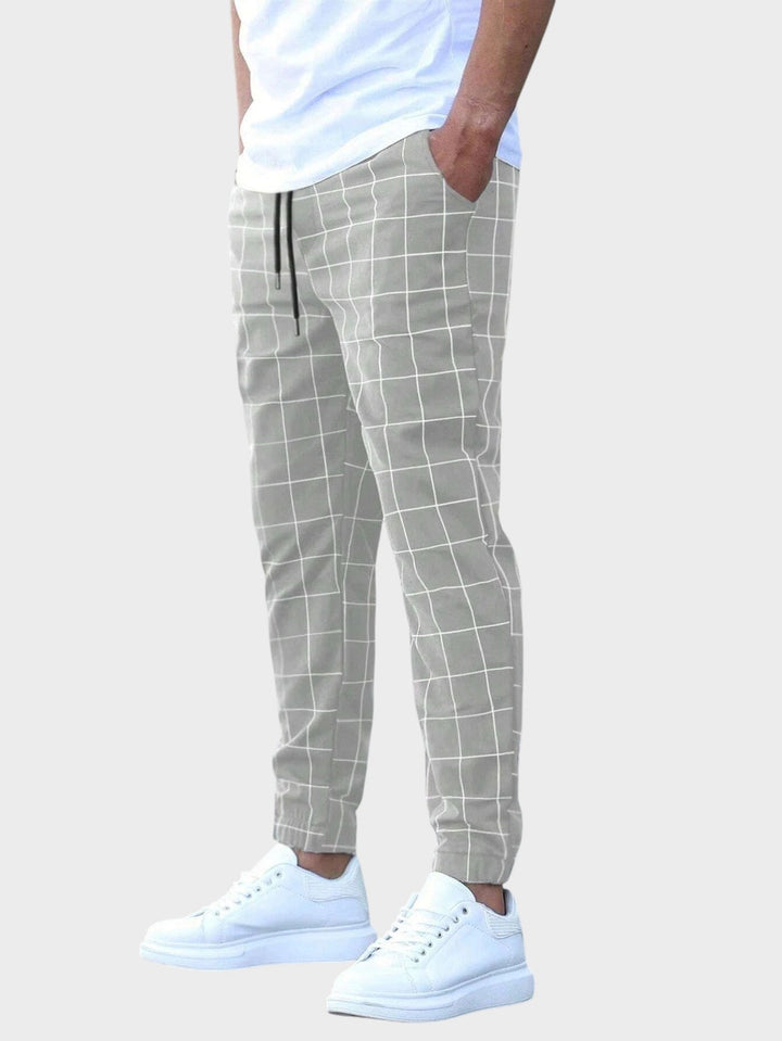 Mikkel – Stylish Checked Joggers