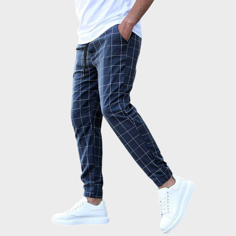 Mikkel – Stylish Checked Joggers
