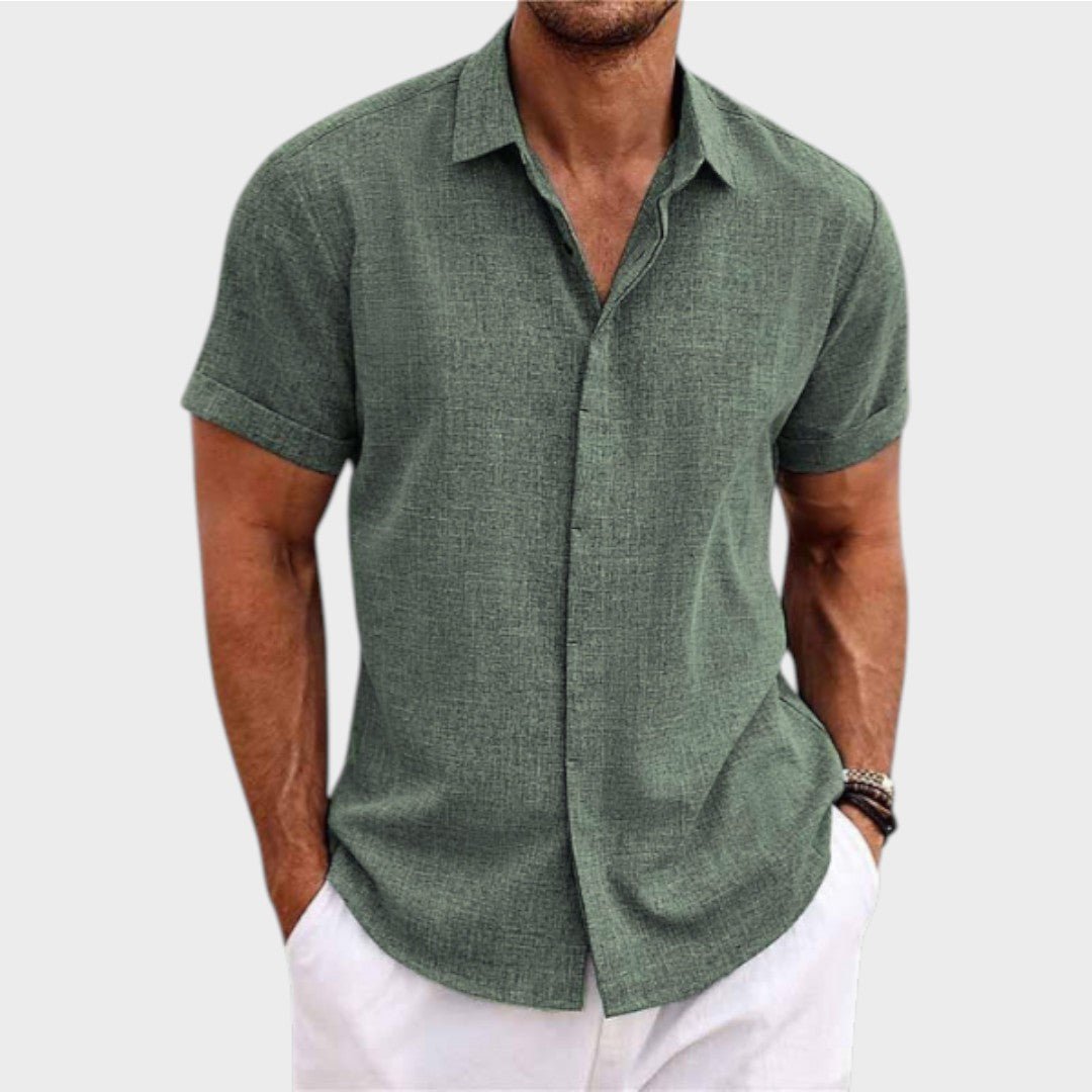 Oliver – Men's Short-Sleeve Linen Shirt