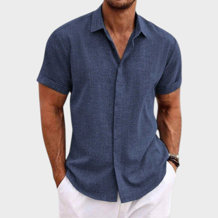 Oliver – Men's Short-Sleeve Linen Shirt