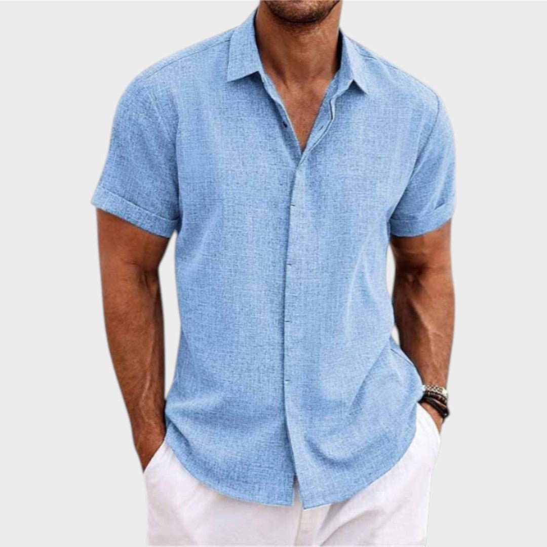 Oliver – Men's Short-Sleeve Linen Shirt