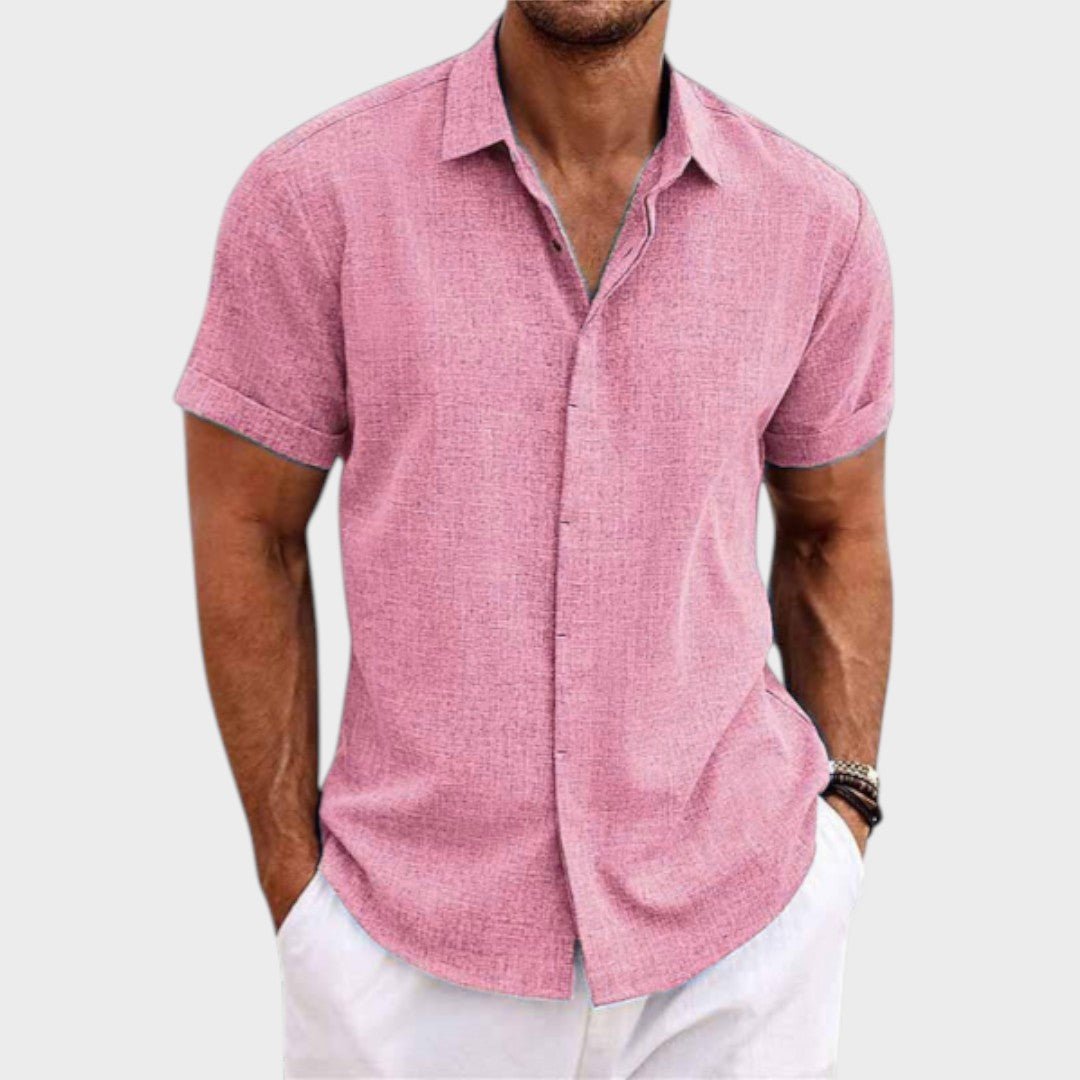 Oliver – Men's Short-Sleeve Linen Shirt