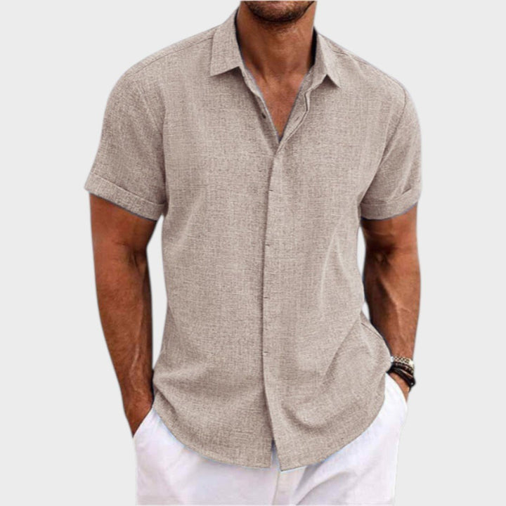 Oliver – Men's Short-Sleeve Linen Shirt