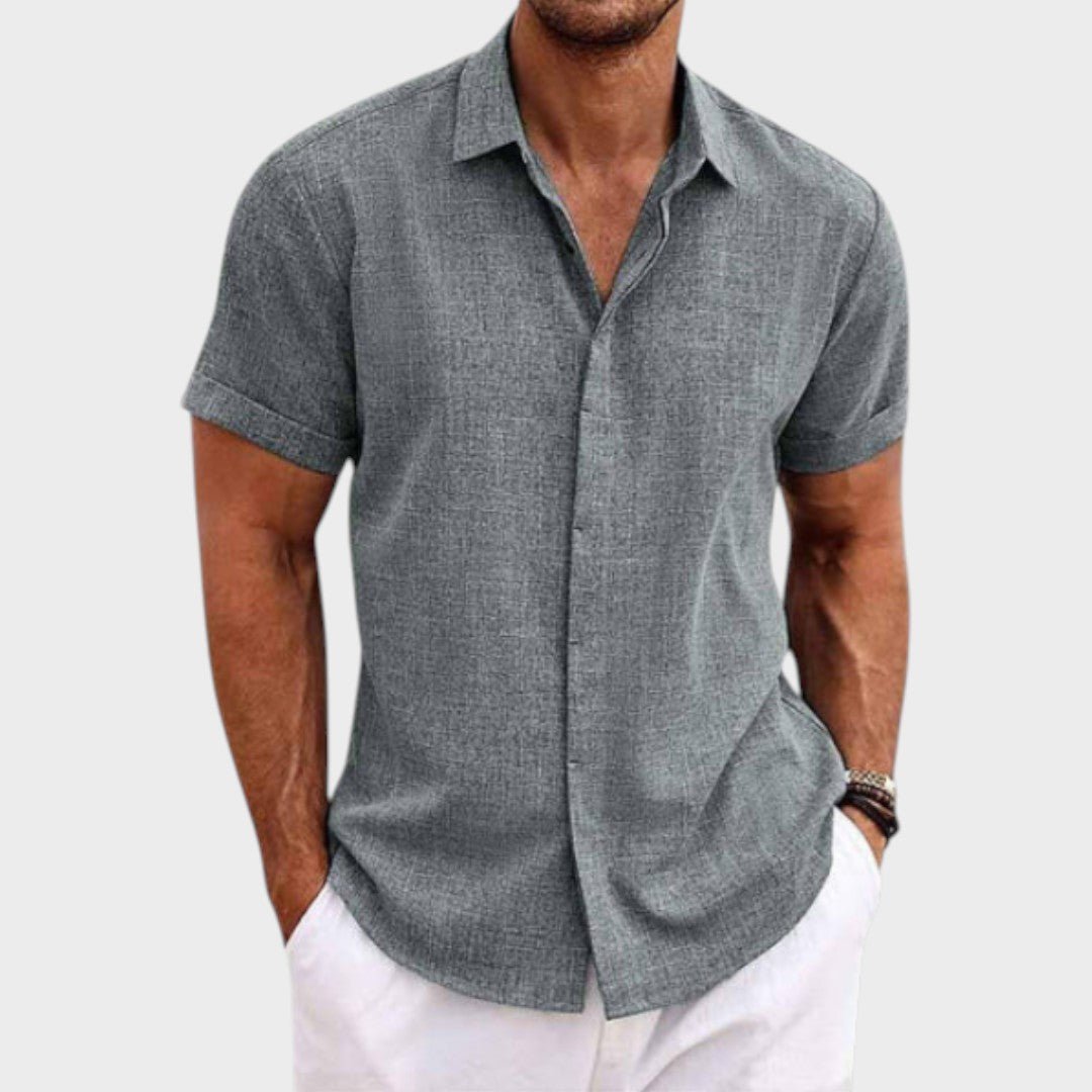 Oliver – Men's Short-Sleeve Linen Shirt