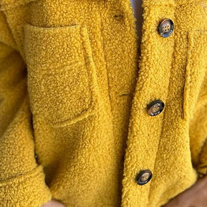 Róisín – Warm Teddy Jacket with Buttons
