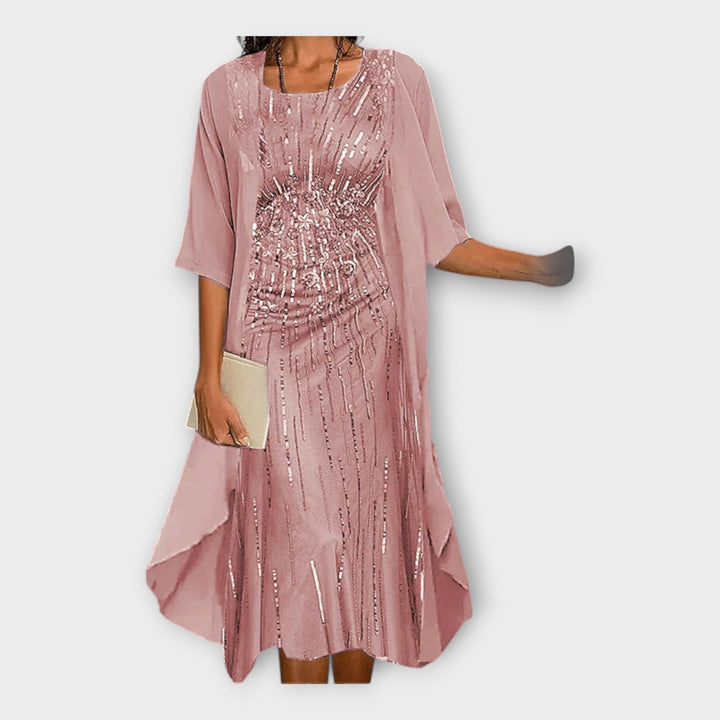 Ciara – Sheer Dress with Matching Cardigan