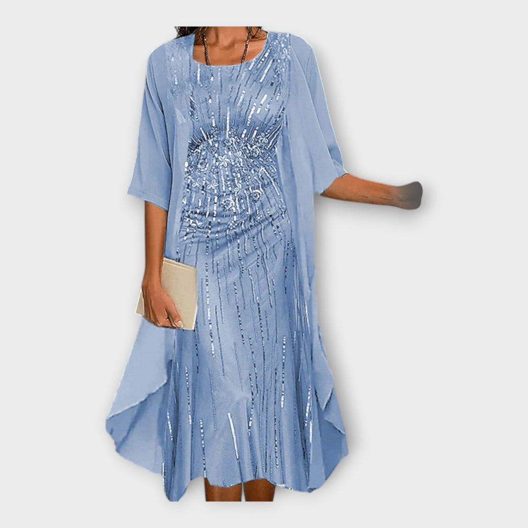 Ciara – Sheer Dress with Matching Cardigan
