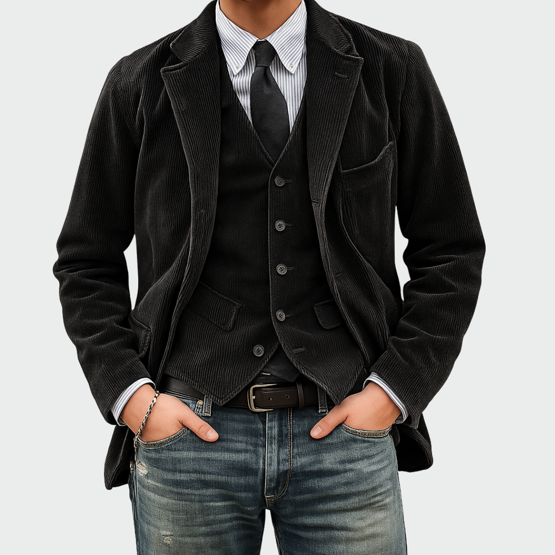 Thomas – Men's Velvet Jacket and Waistcoat