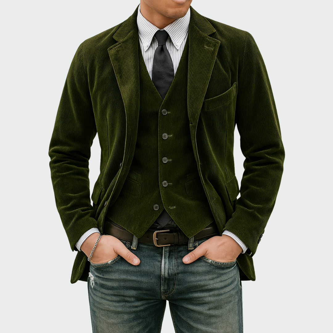 Thomas – Men's Velvet Jacket and Waistcoat