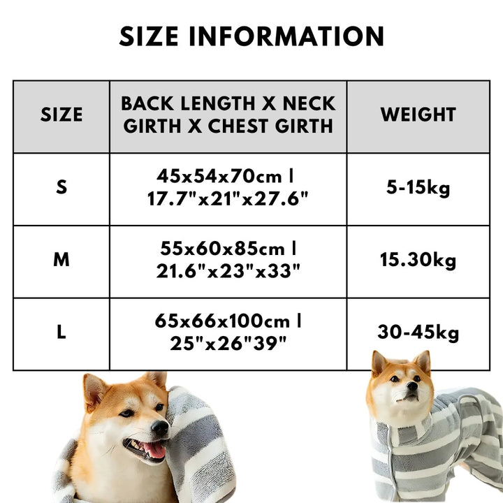 Quick-Drying Dog Robe and Towel