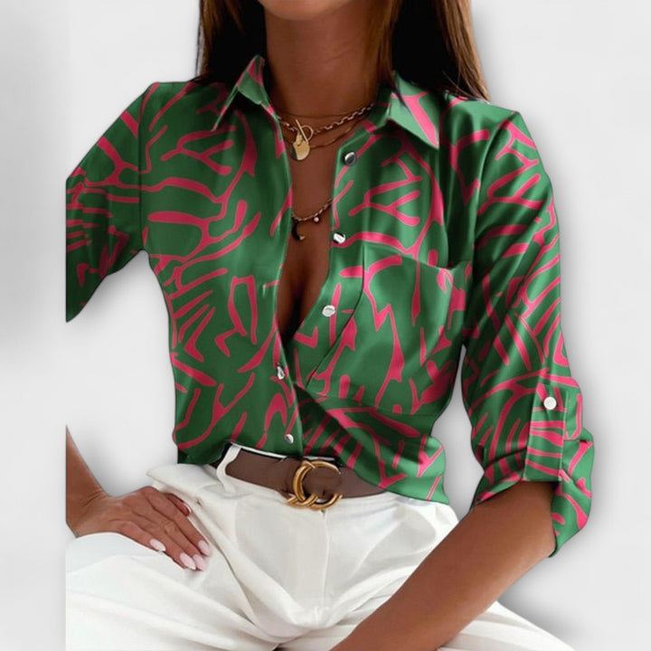 Dearbhla – Sophisticated Geometric Blouse