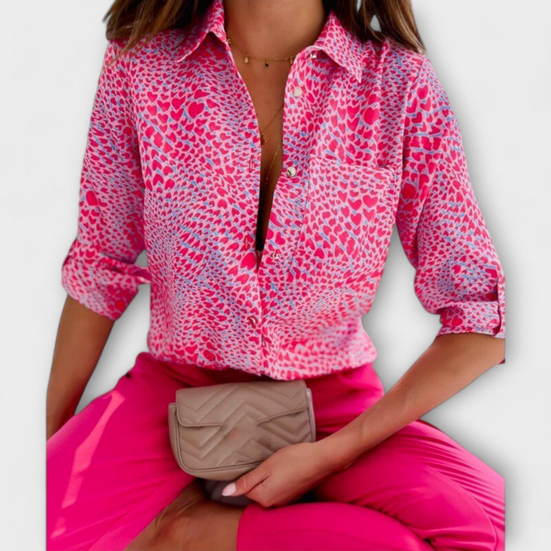 Dearbhla – Sophisticated Geometric Blouse
