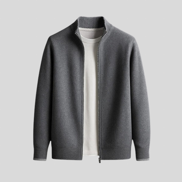 Zoran – Knitted Jacket with Snap Fastening
